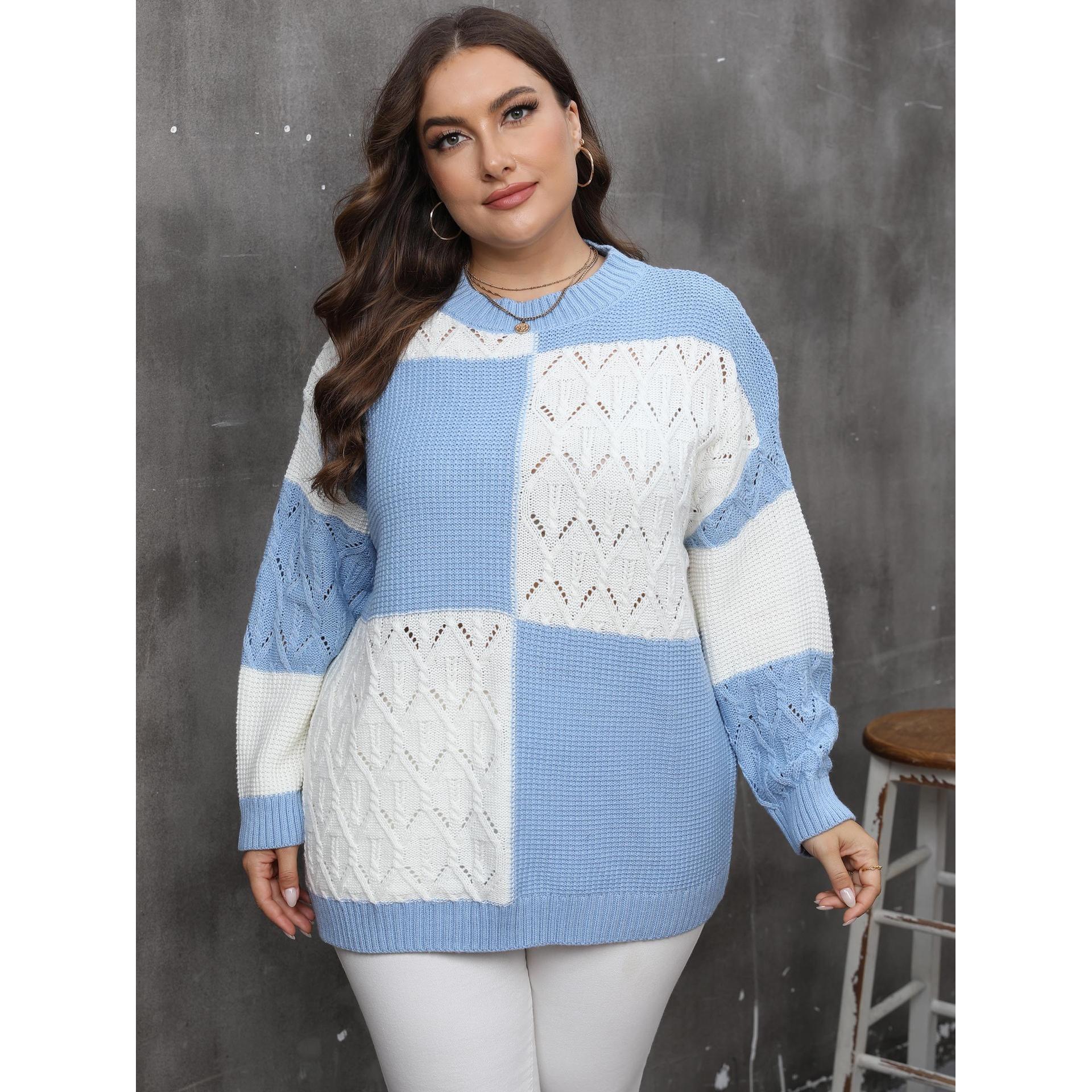 Women Cable Knit Colourblocked Pullover