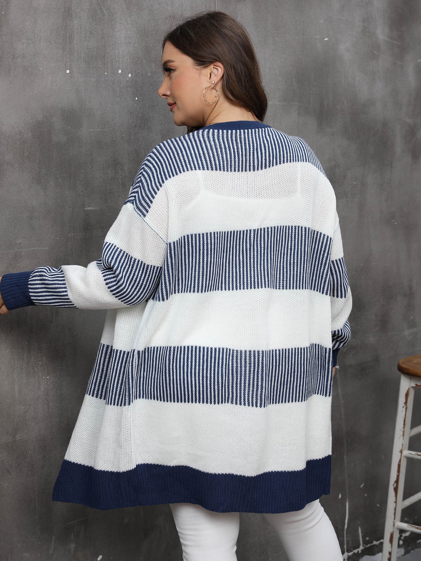 Women Striped Shrug