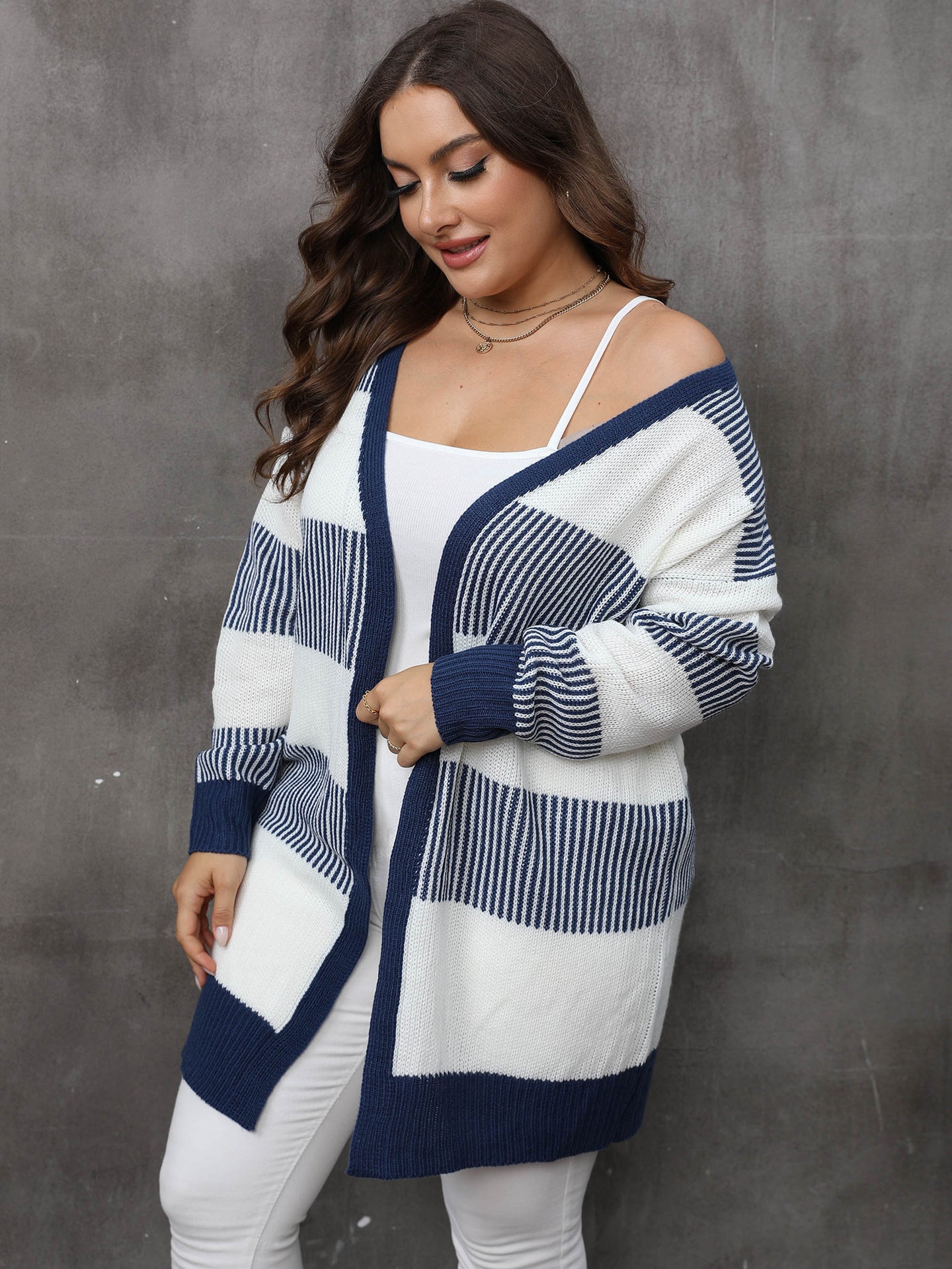 Women Striped Shrug