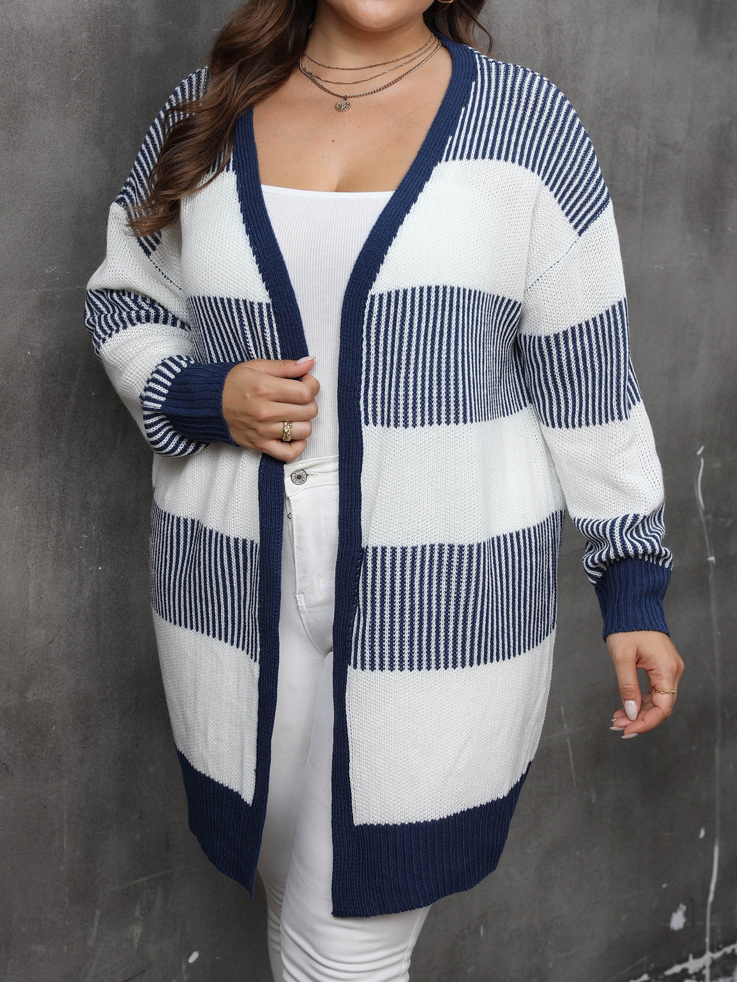 Women Striped Shrug