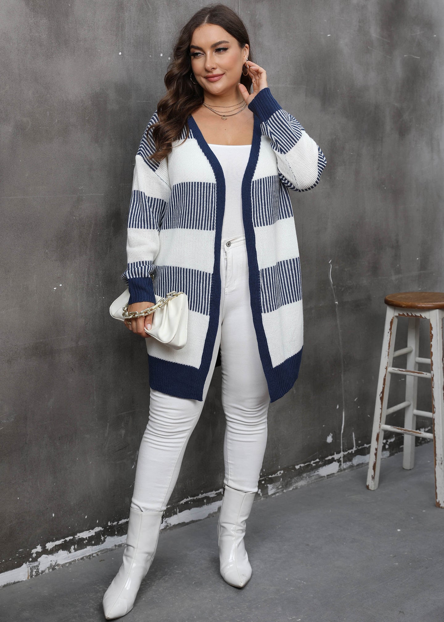 Women Striped Shrug
