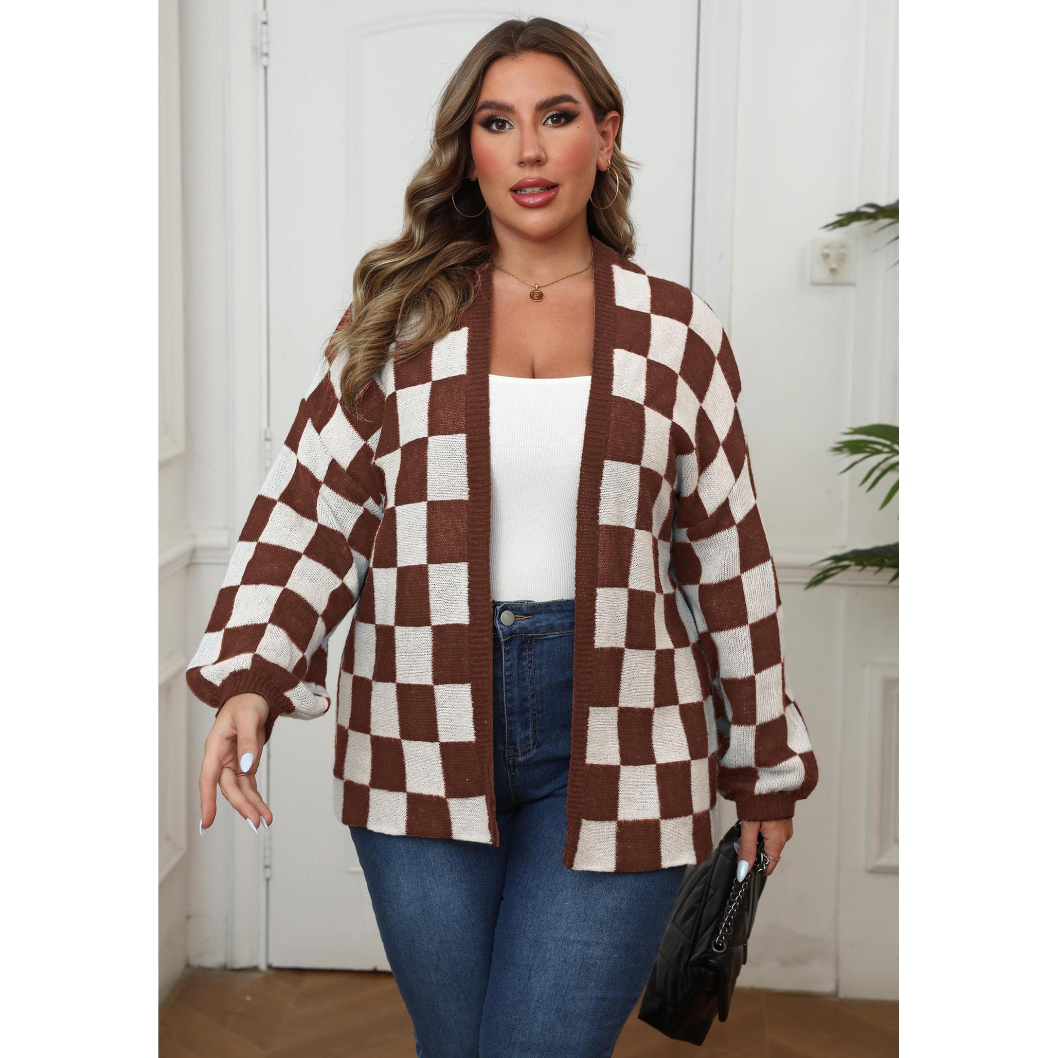 Women Checked Shrug