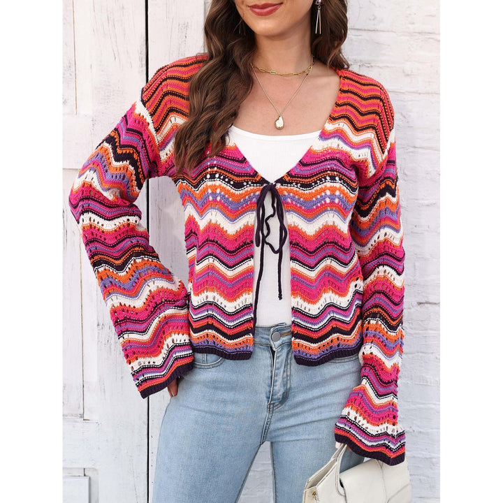 Self Design Acrylic Tie-Up Shrug