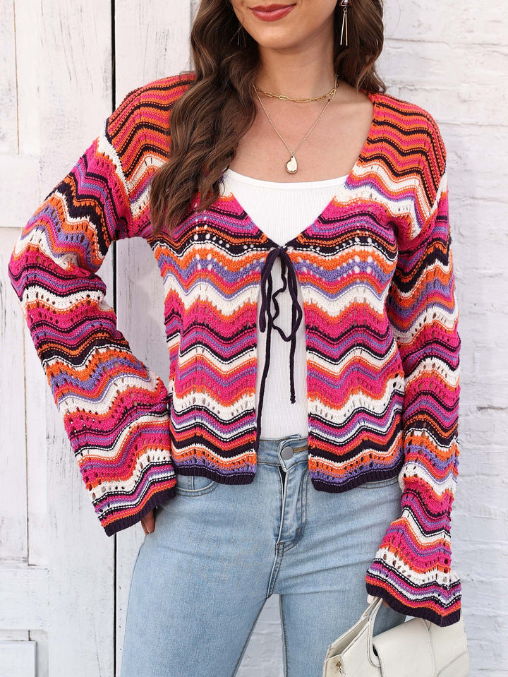 Self Design Acrylic Tie-Up Shrug