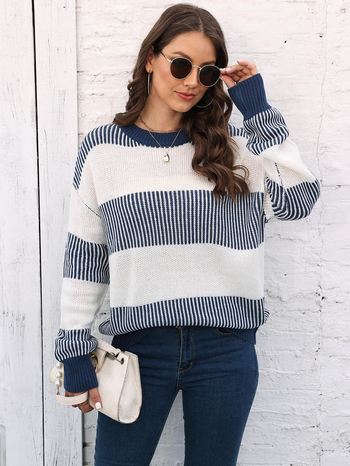 Women Striped Pullover Sweater