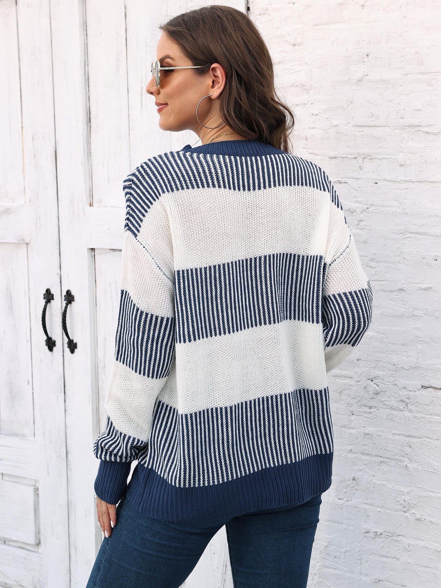 Women Striped Pullover Sweater