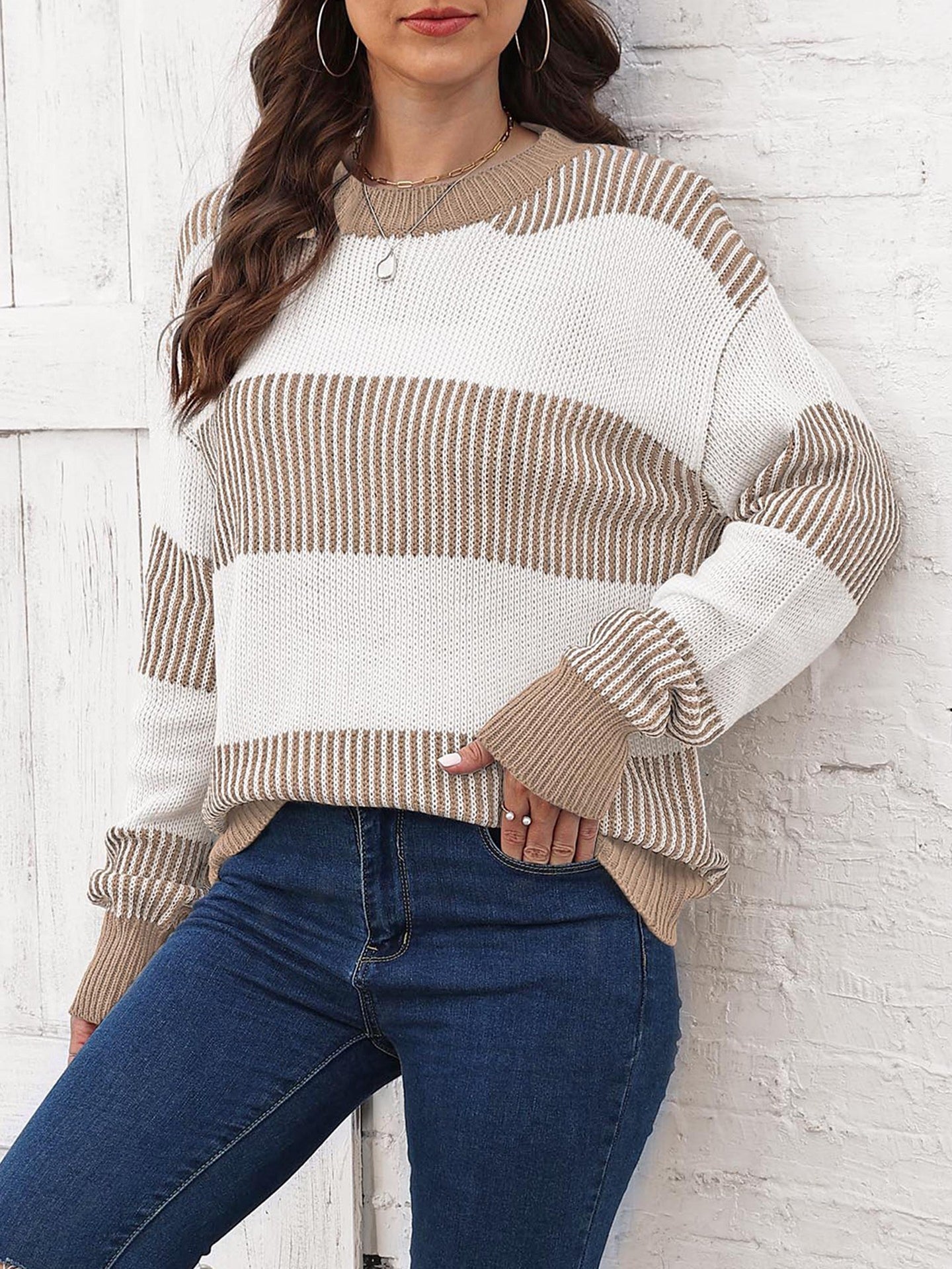 Women Striped Pullover Sweaters