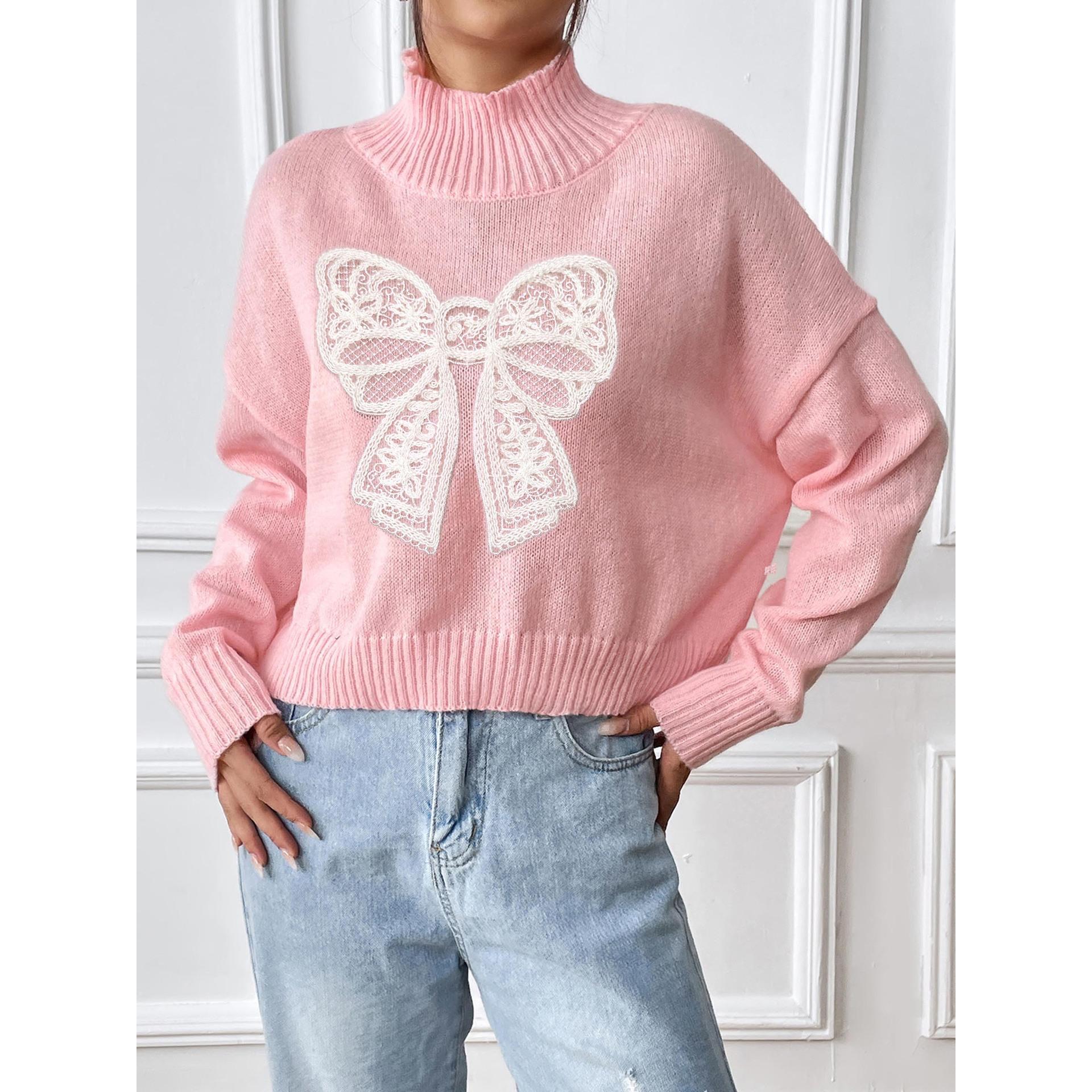 Women Turtle Neck Long Sleeves Pullover Sweaters