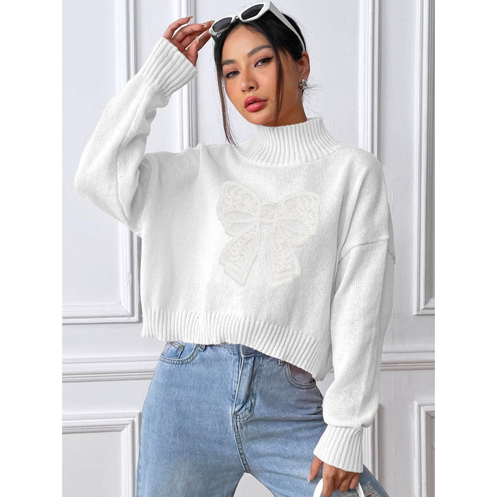 Women Turtle Neck Long Sleeves Pullover Sweater