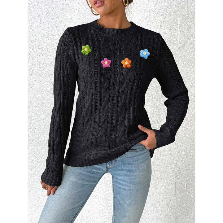 Women Pullover Sweaters with Applique Detail