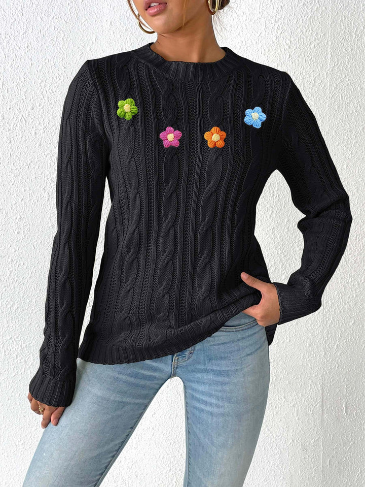 Women Pullover Sweaters with Applique Detail