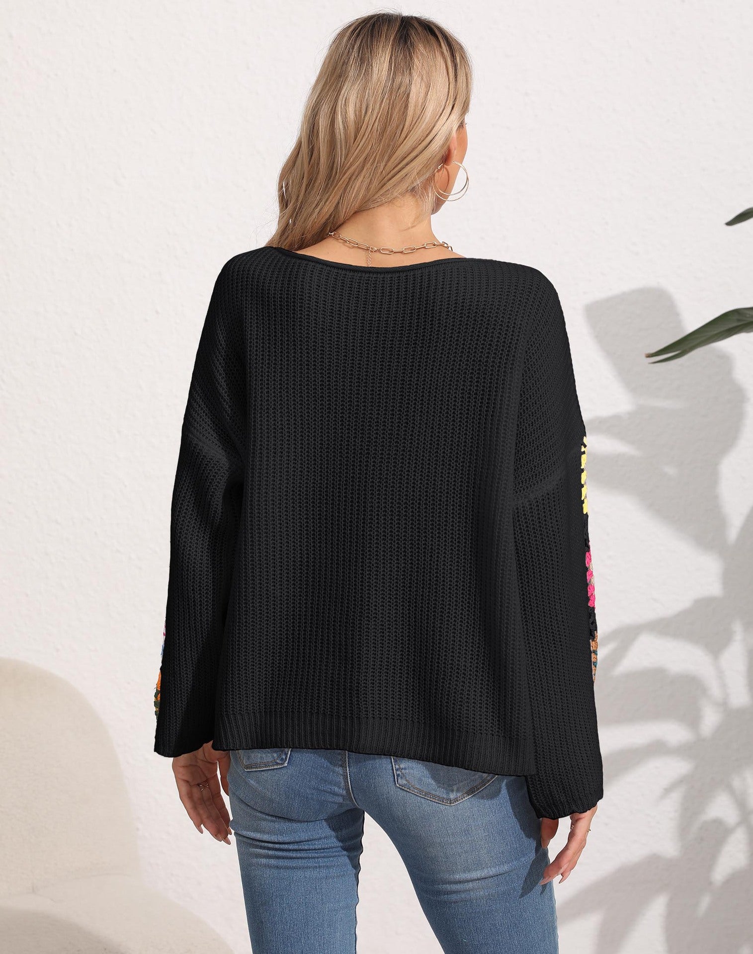 Women Floral Pullover Sweaters