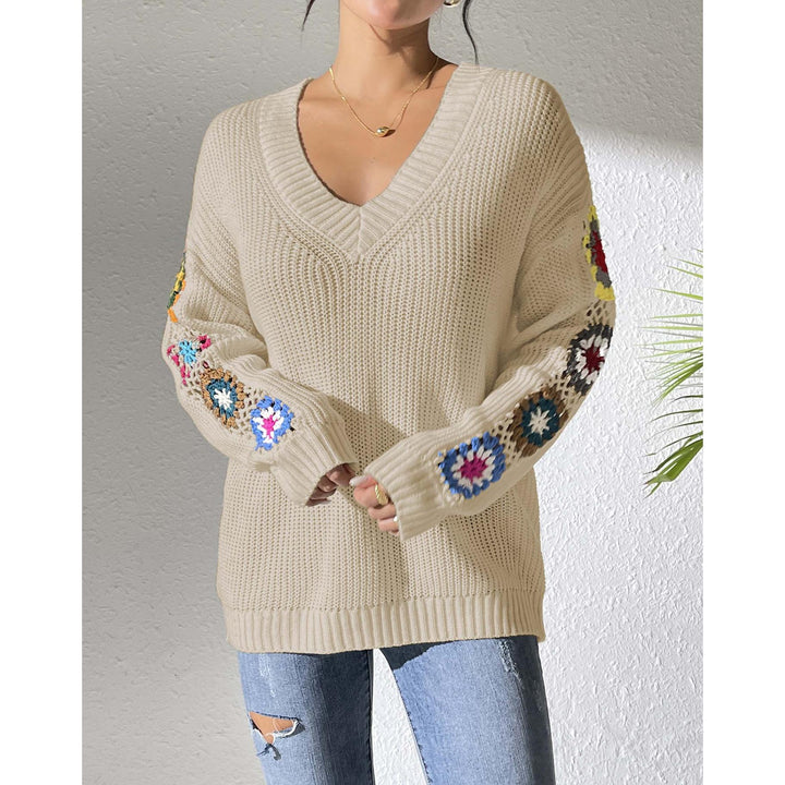 Women Floral Pullover Sweaters