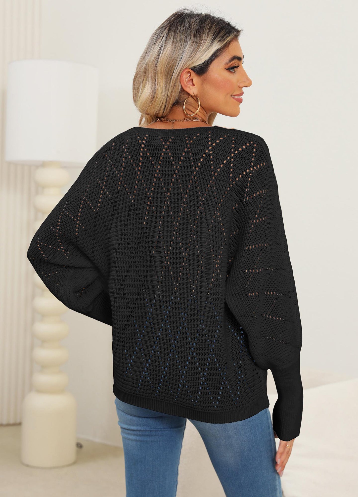 Women Self Design Pullover Sweater