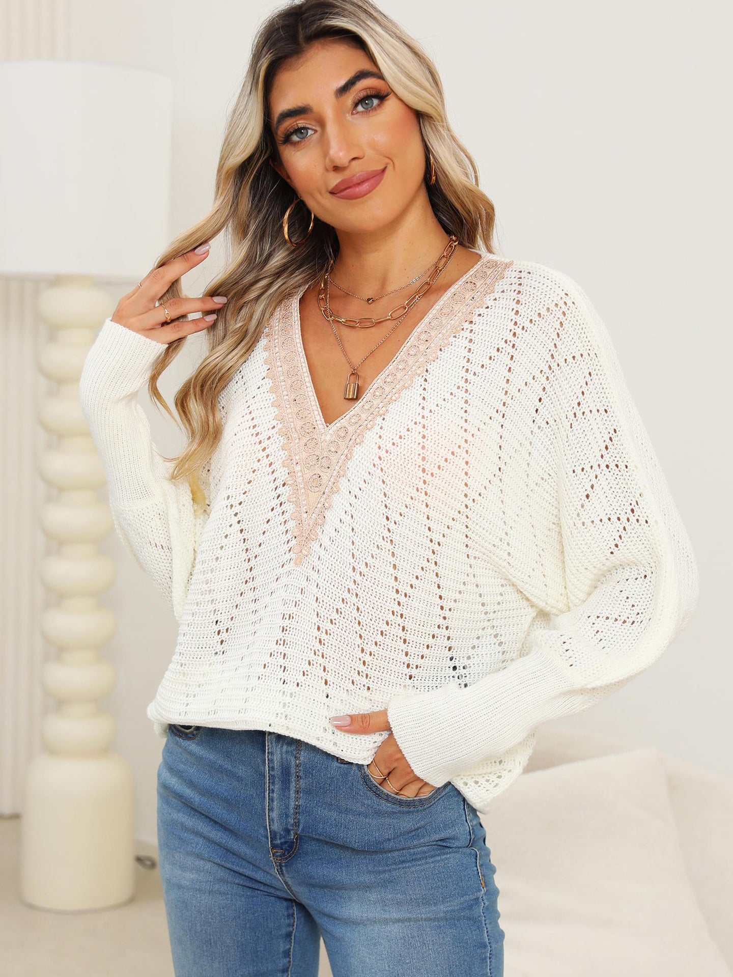 Women Cable Knit Pullover Sweaters