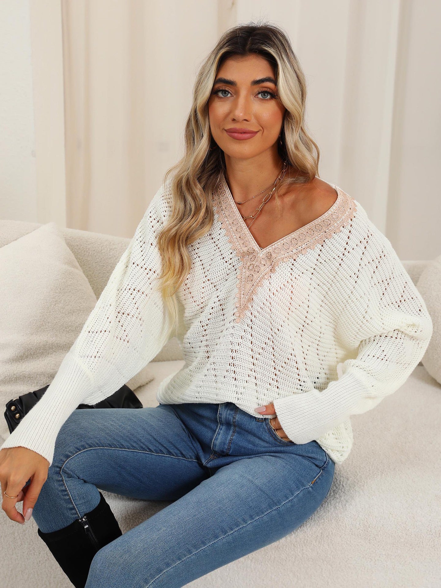Women Cable Knit Pullover Sweaters