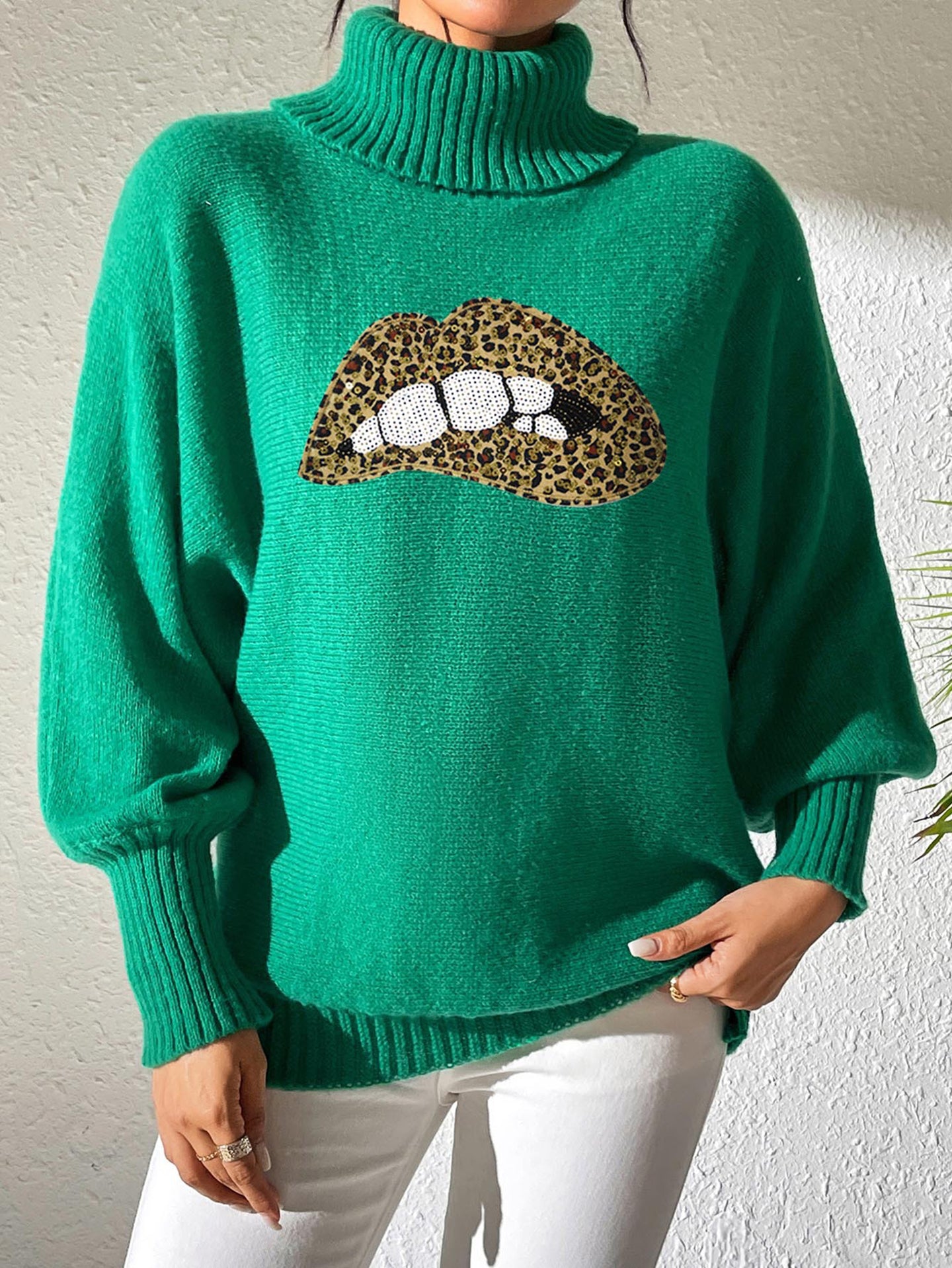 Women Turtle Neck Pullover Sweaters