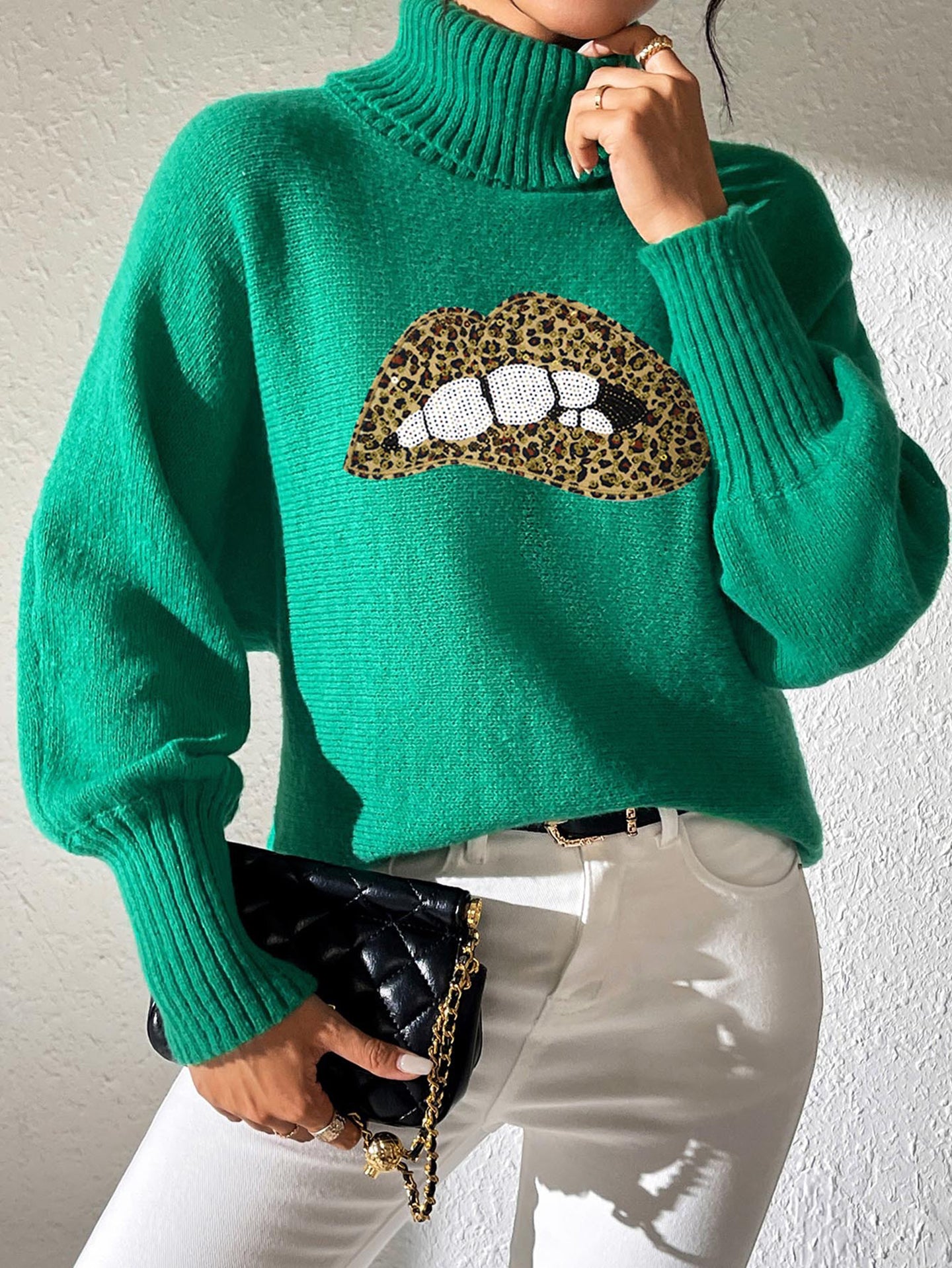 Women Turtle Neck Pullover Sweaters