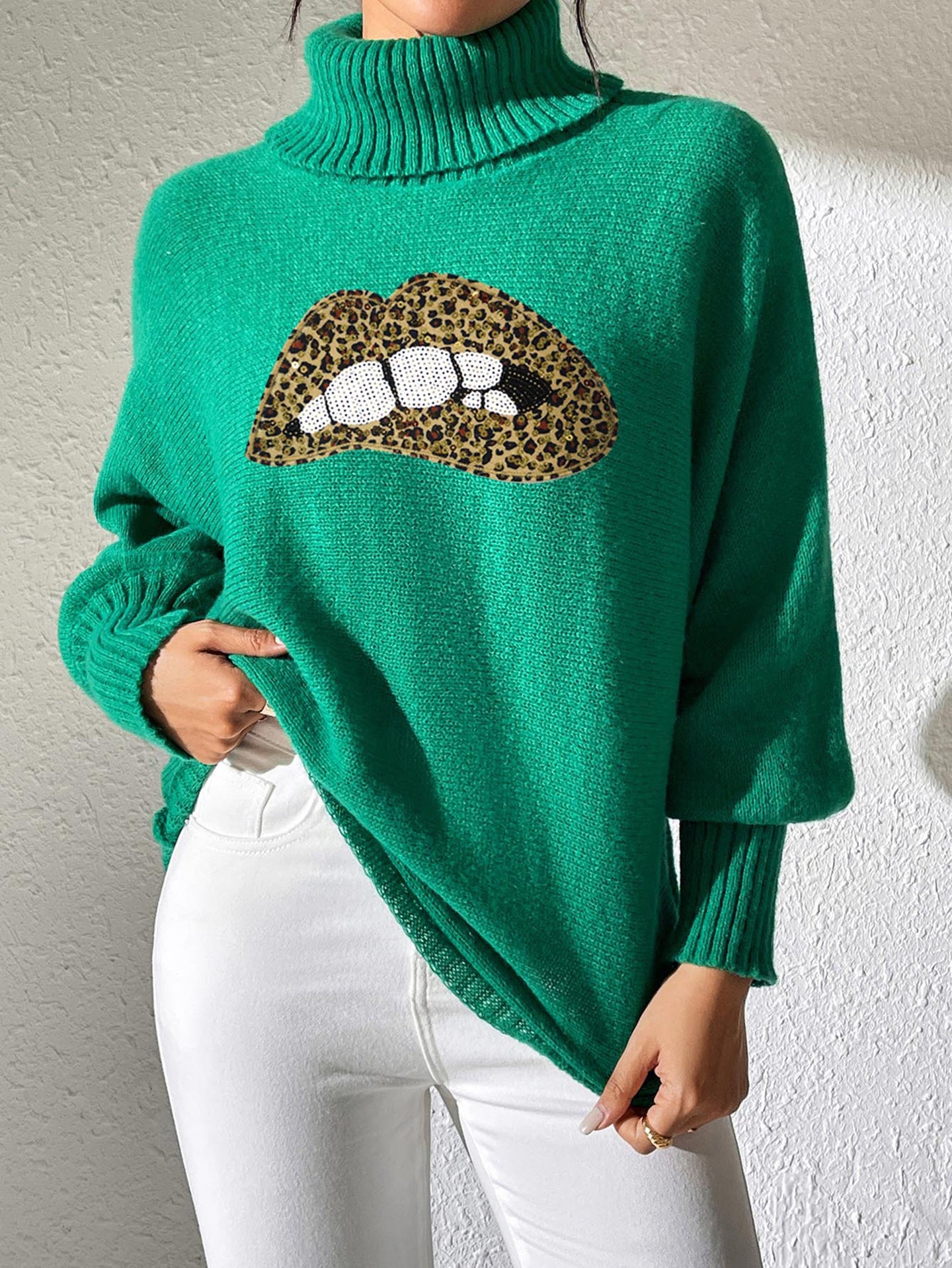 Women Turtle Neck Pullover Sweaters