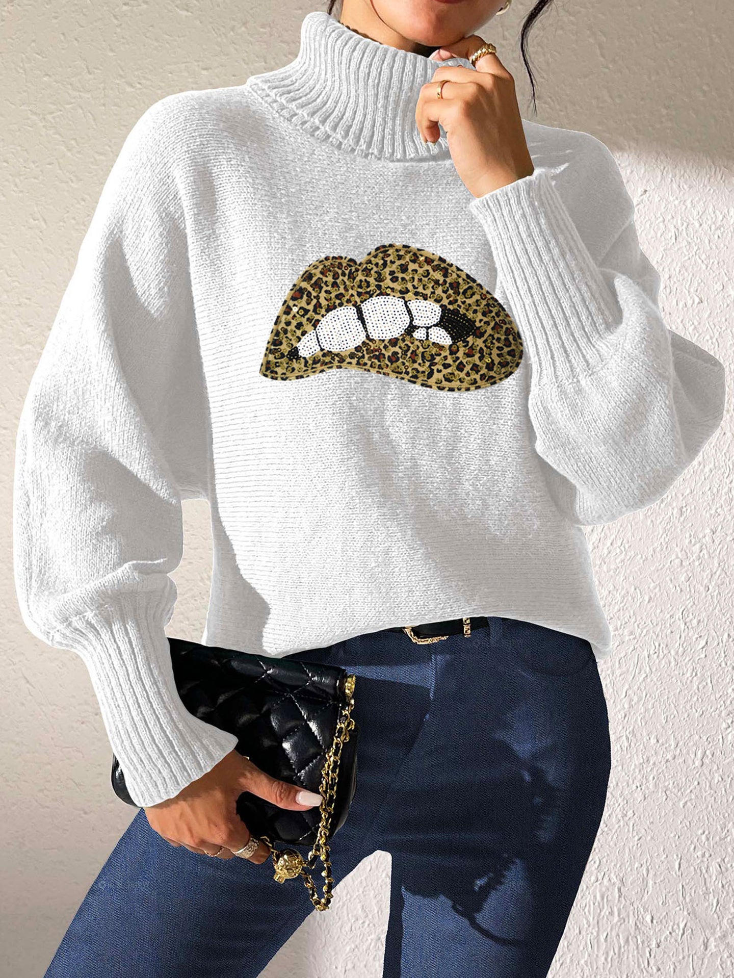 Women Printed Pullover Sweater