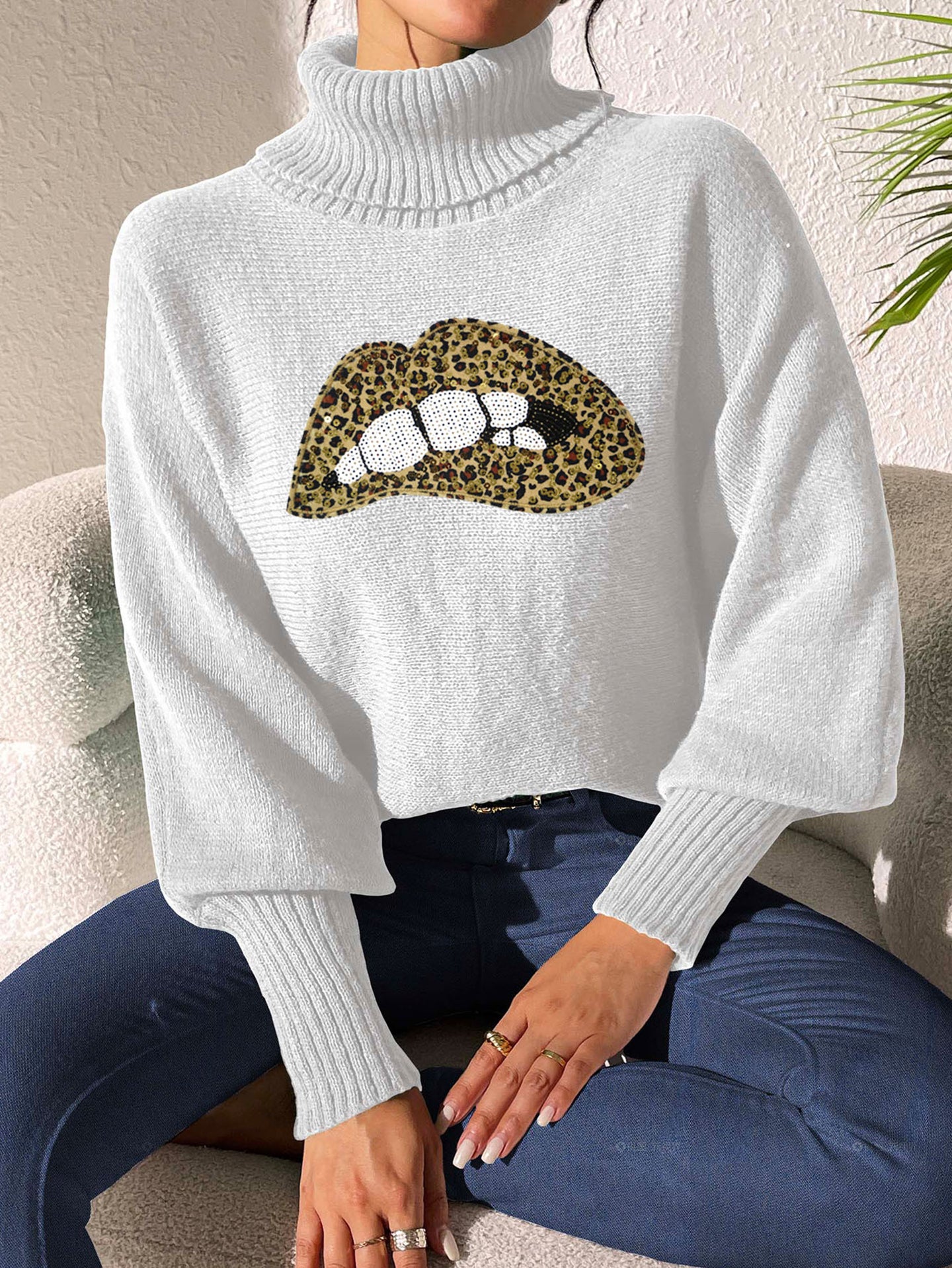 Women Printed Pullover Sweater