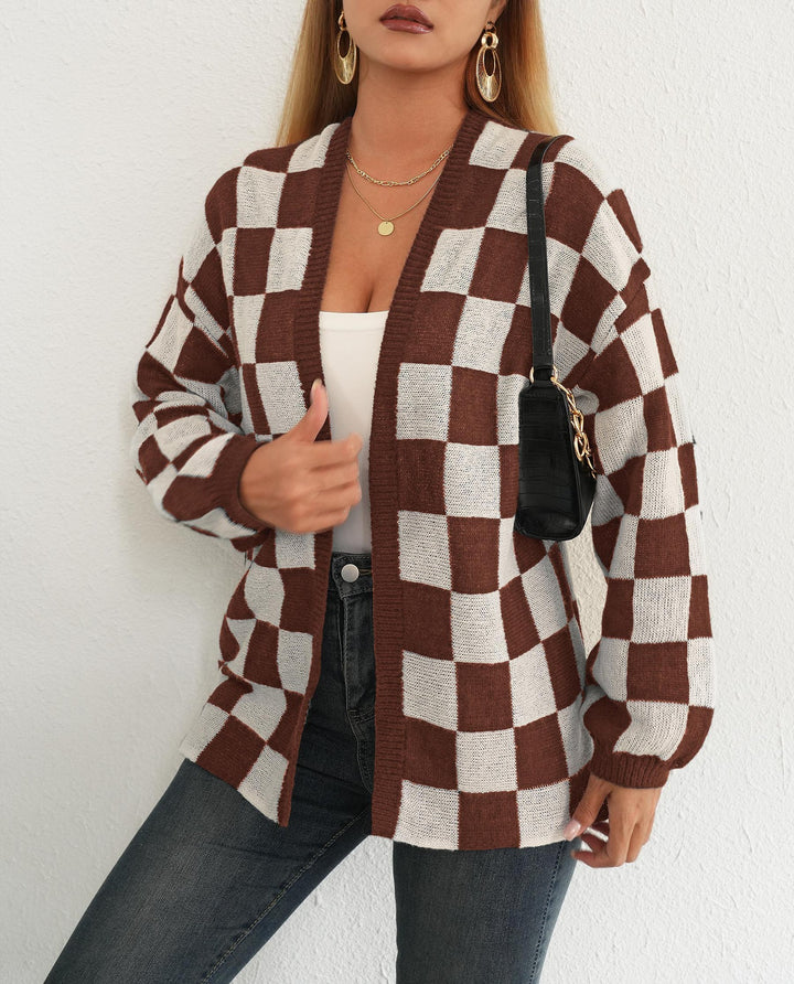 Women Checked Shrug
