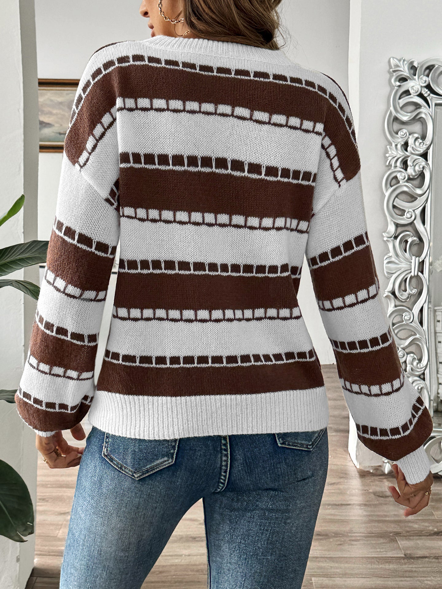 Women Striped Pullover Sweater