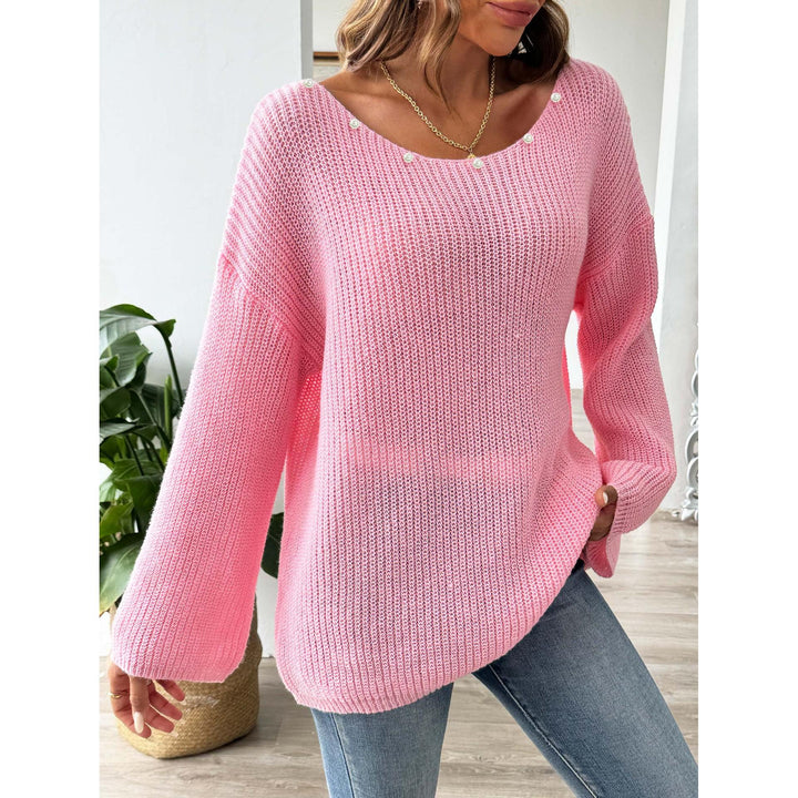 Women Ribbed Oversized Pullover