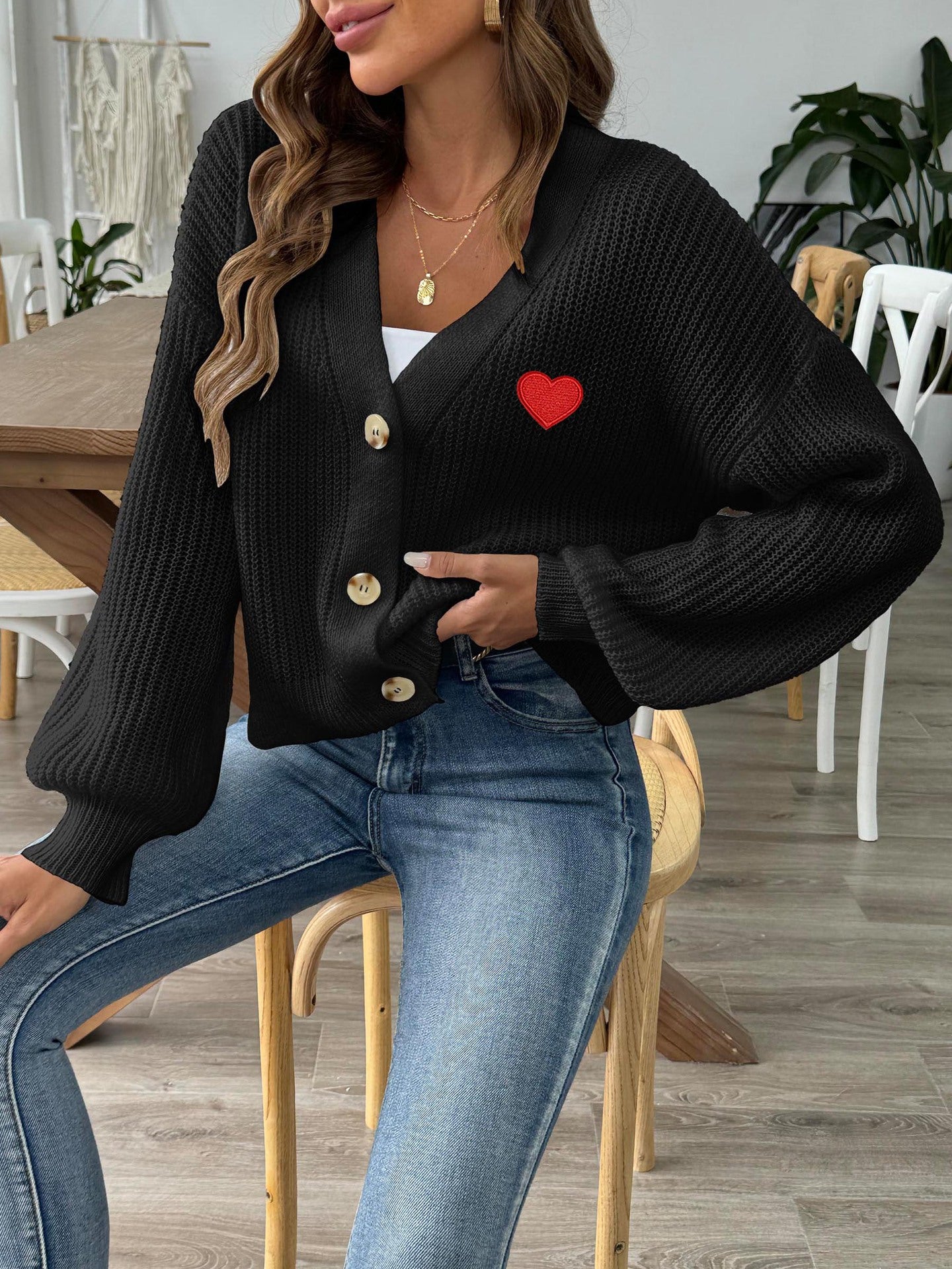 Women Long Sleeves Ribbed Sweaters