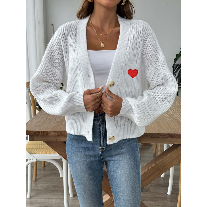 Women Ribbed Long Sleeves Cardigan