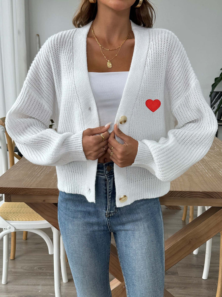 Women Ribbed Long Sleeves Cardigan