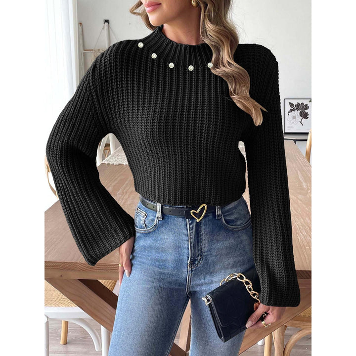Women Ribbed Crop Pullover