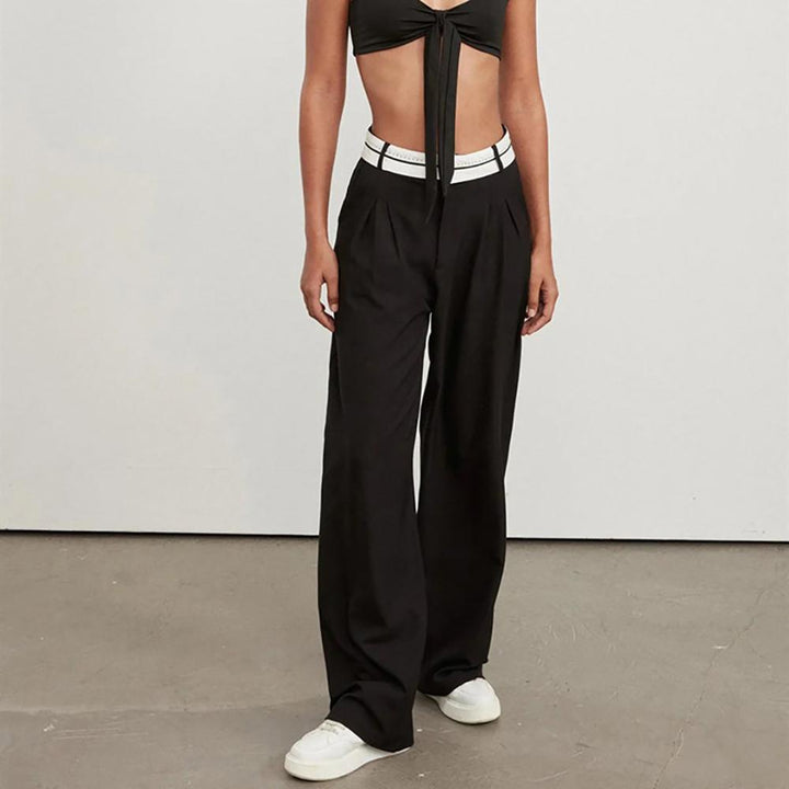 Women Loose Fit Easy Wash Trousers