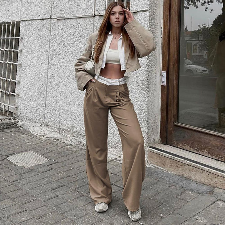 Women Loose Fit Easy Wash Trousers