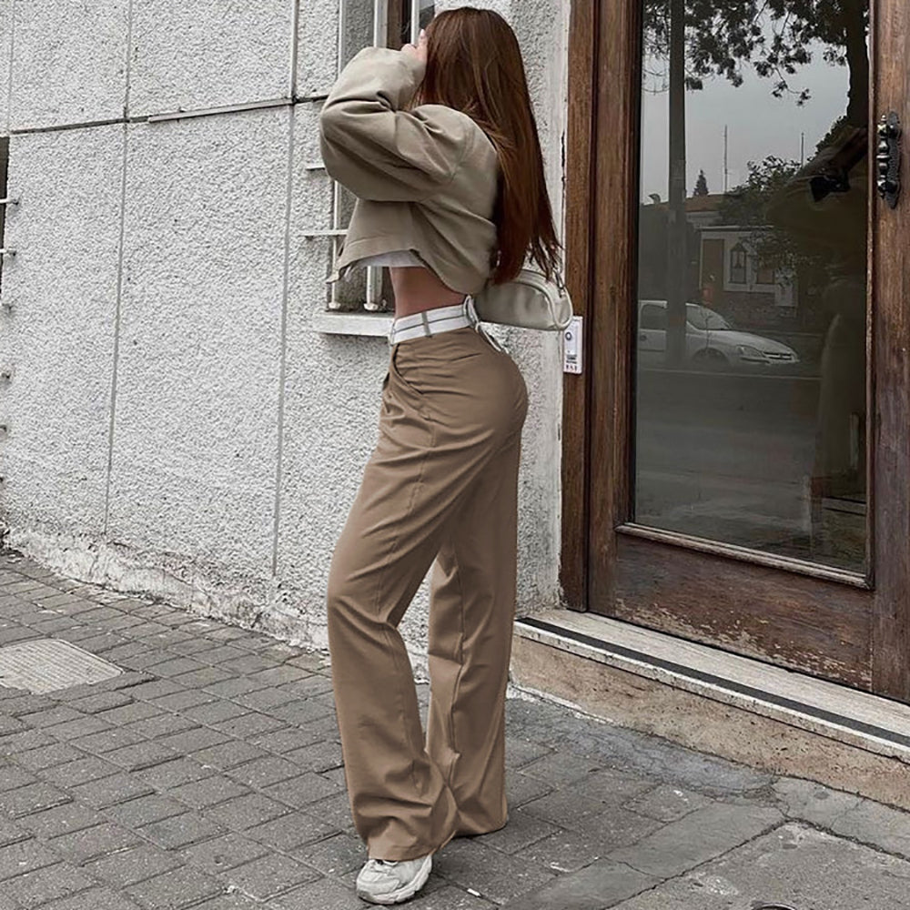 Women Loose Fit Easy Wash Trousers