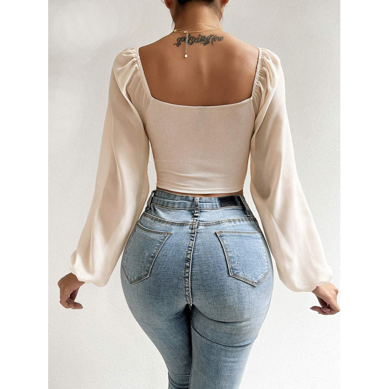 Sweetheart Neck Crop Top