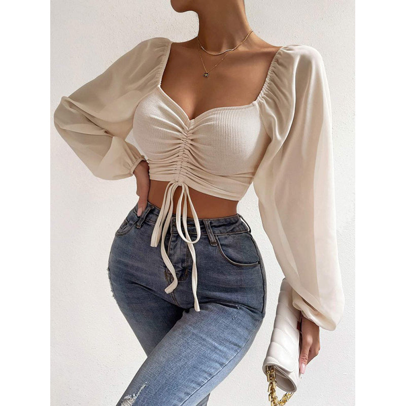 Sweetheart Neck Crop Top