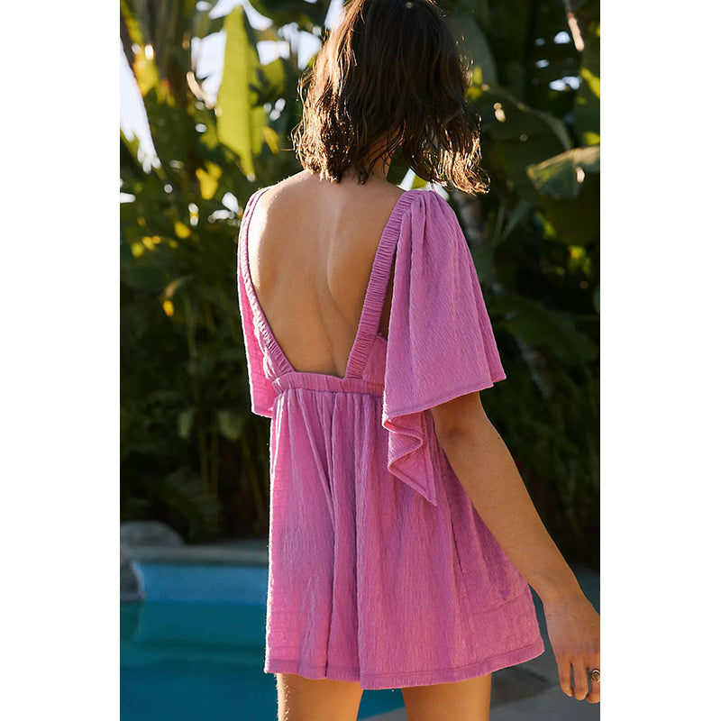 Solid V-Neck Jumpsuit