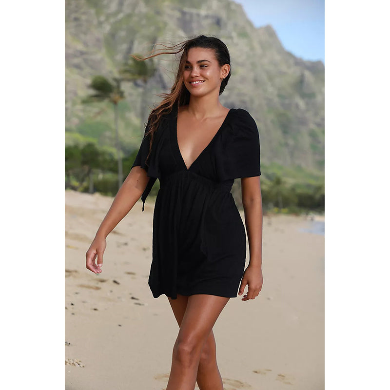 Solid V-Neck Jumpsuit