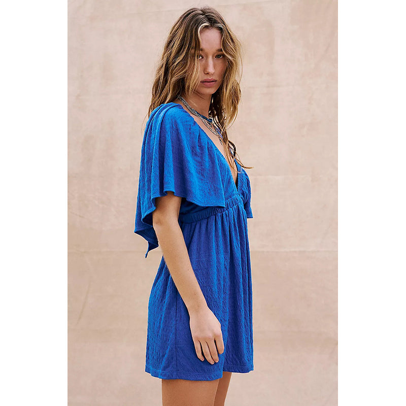 Solid V-Neck Jumpsuit