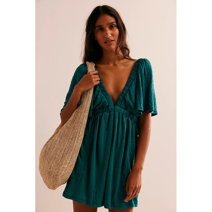 Solid V-Neck Jumpsuit