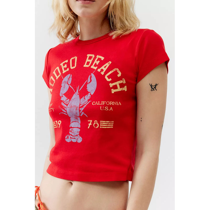 Graphic Printed Crop Top