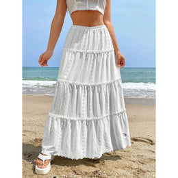 A-Line Layered Maxi Skirt