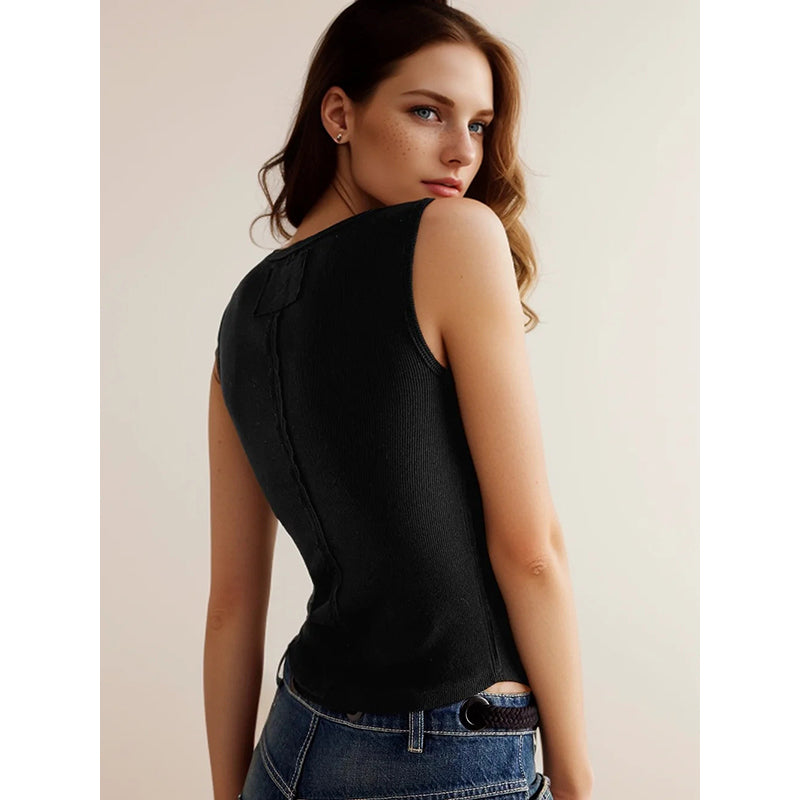 Women Solid Scoop Neck Short Sleeves Top