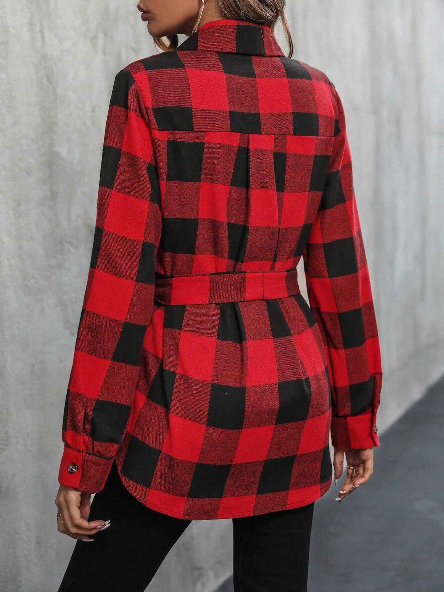 Women Tartan Checks Opaque Checked Casual Shirt