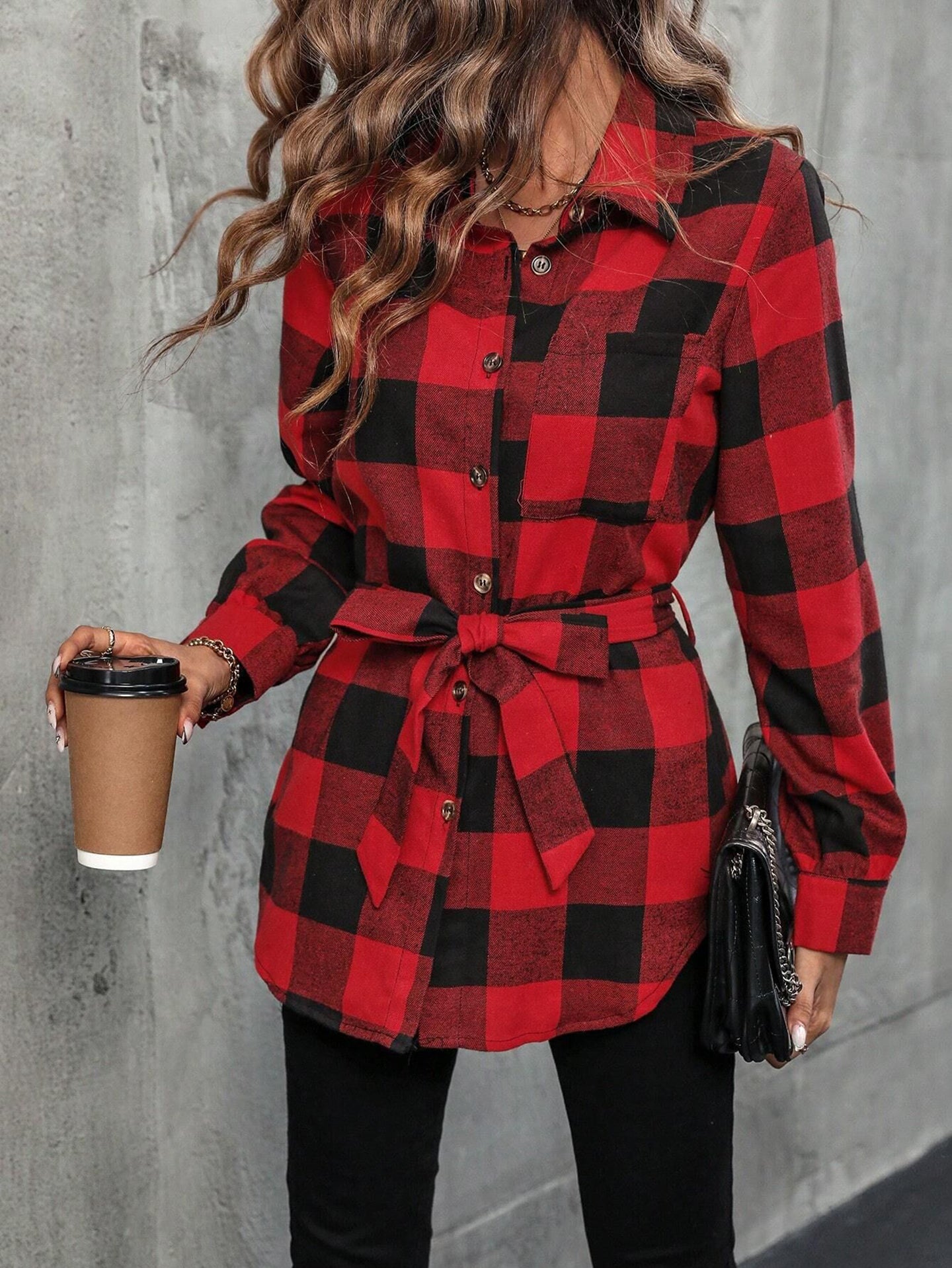 Women Tartan Checks Opaque Checked Casual Shirt