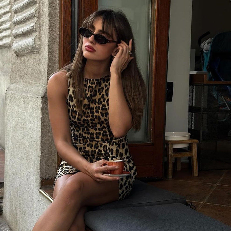 Animal Print Sheath Mini Dress