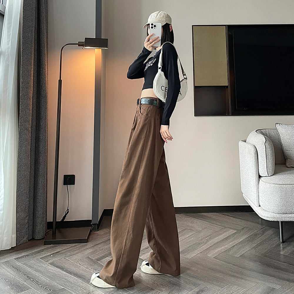 Women Wide Leg Low Distress Jeans