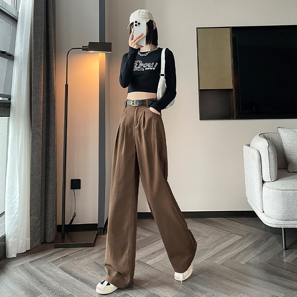 Women Wide Leg Low Distress Jeans