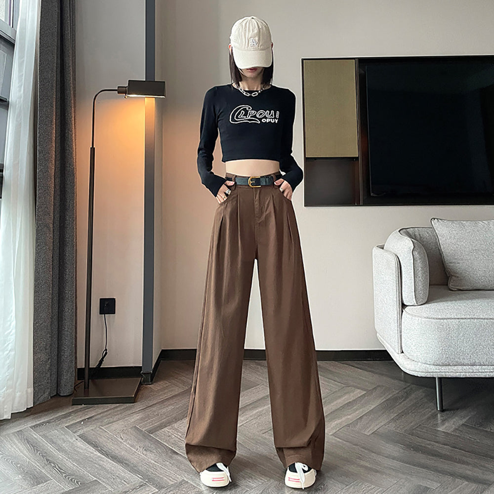 Women Wide Leg Low Distress Jeans
